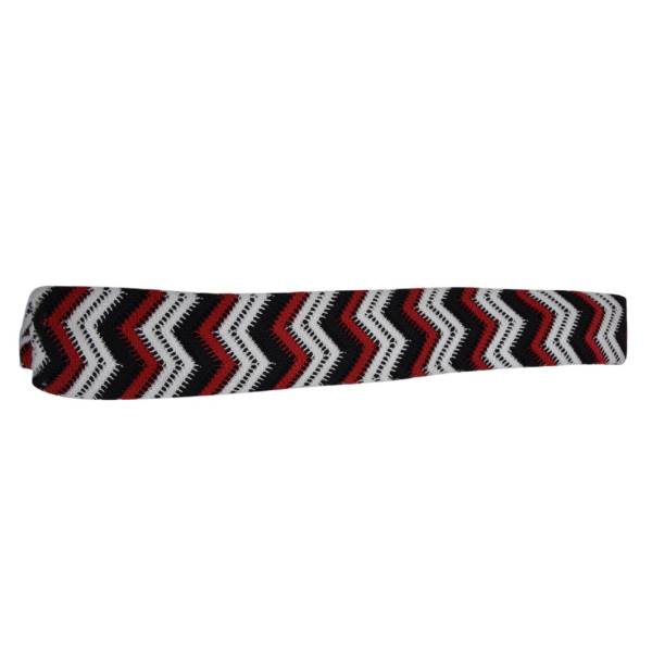 WHITE, RED & BLACK POINT KNITTED TIE OHMYBOW