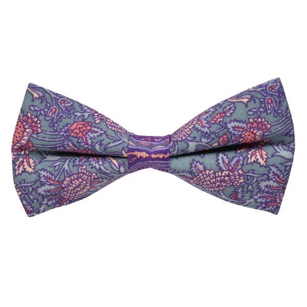 PERIWINKLE PURPLE FLORAL DESIGN BOWTIE OHMYBOW