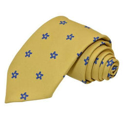 YELLOW AND BLUE STAR DOTTED TIE OHMYBOW