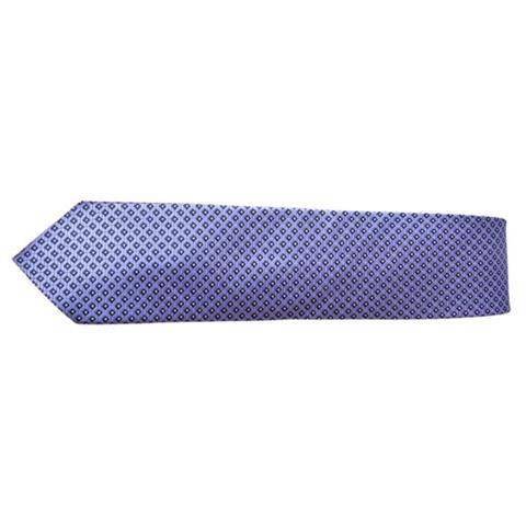 BLUE SQUARE DOTS PURPLE TIE OHMYBOW