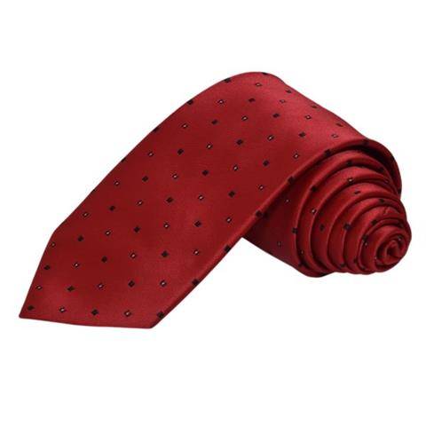 SOLID RED DOTTED TIE OHMYBOW