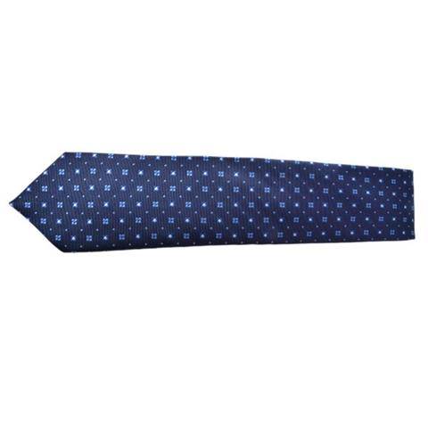 SQUARE DOTS DARK BLUE TIE OHMYBOW