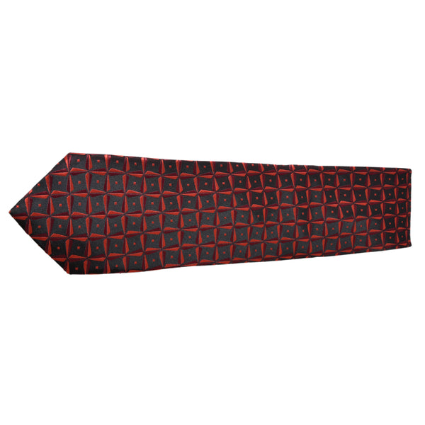 MAROON SQUARE BLACK SOLID TIE OHMYBOW