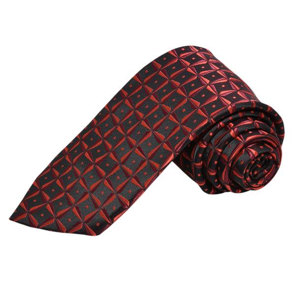 MAROON SQUARE BLACK SOLID TIE OHMYBOW