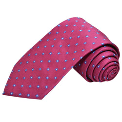 MAGENTA WITH BLUE SQUARE PATTERN TIE OHMYBOW