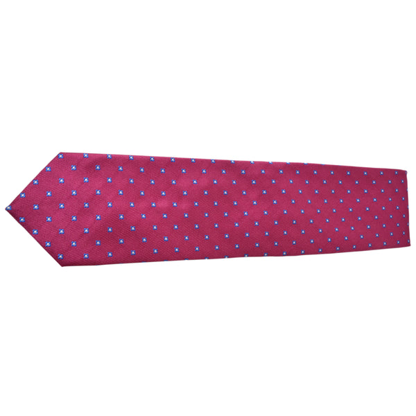 MAGENTA WITH BLUE SQUARE PATTERN TIE OHMYBOW