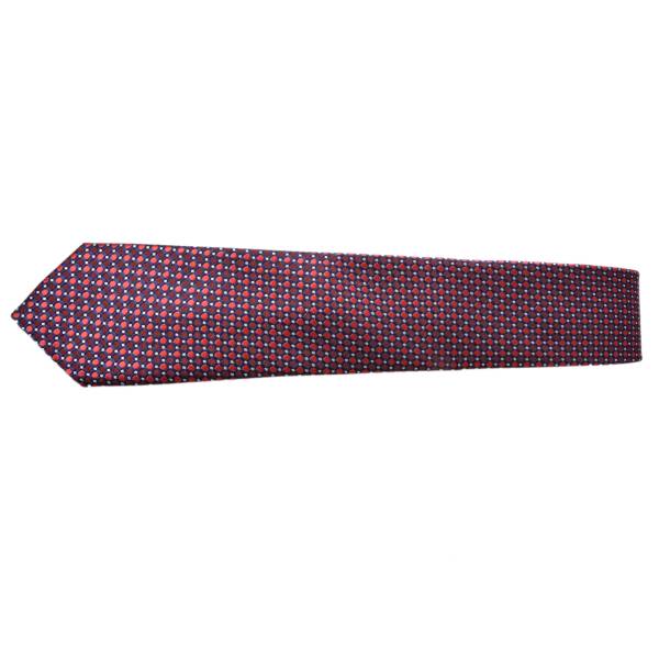 PLUM PURPLE WITH RED CIRCLE PATTERN TIE OHMYBOW