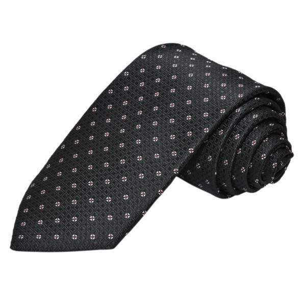 BLACK SQUARE PATTERN COTTON TIE OHMYBOW