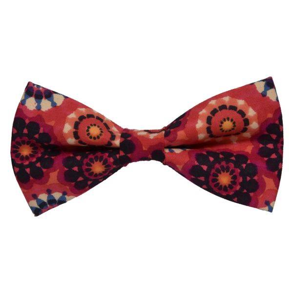 MEDALLION RED PATTERN BOWTIE OHMYBOW