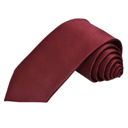 MAROON RED SOLID COTTON TIE OHMYBOW