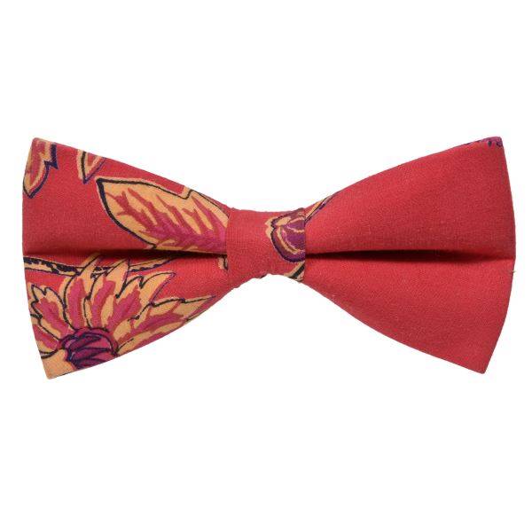 ROSE RED FLORAL DESIGN BOWTIE OHMYBOW