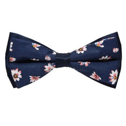 FLORAL NAVY BLUE WEDDING BOW TIE OHMYBOW