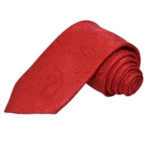 RUBY RED PATTERN SOLID TIE OHMYBOW