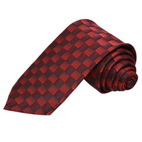 CHECK PATTERN RED TIE OHMYBOW