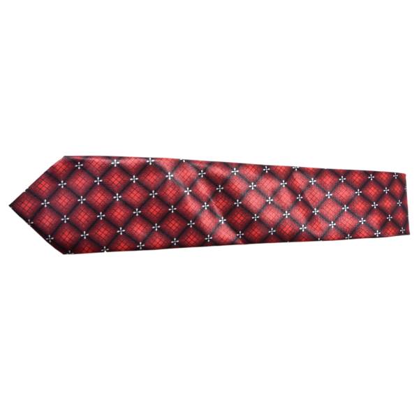 MAROON RED WITH BLACK STRIPE PATTERN TIE OHMYBOW
