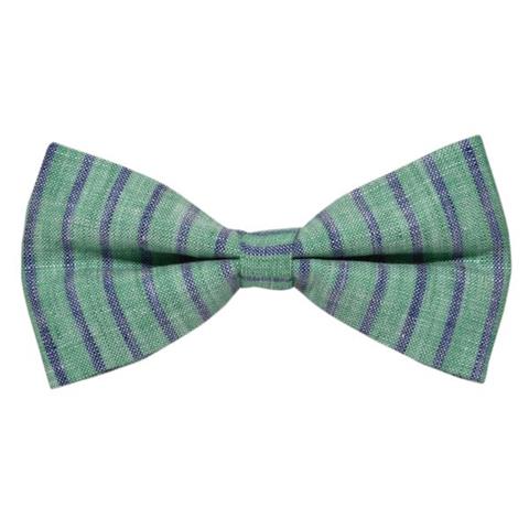 STRIPED OLIVE GREEN BOW TIE OHMYBOW