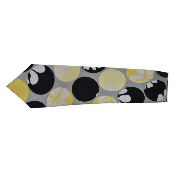 YELLOW & BLACK CONTEMPORARY DOTS TIE OHMYBOW