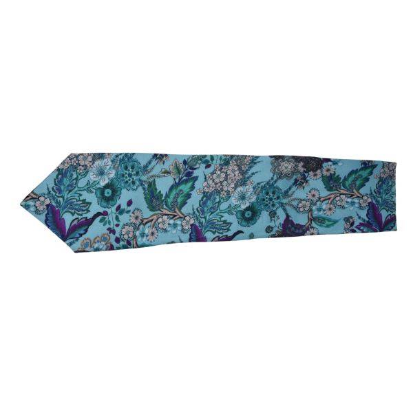 FOREST BLUE FLORAL PAISLEY TIE OHMYBOW