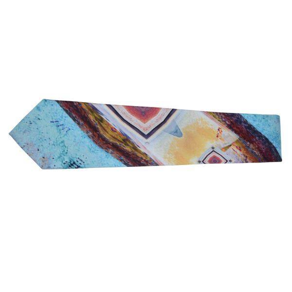 BLUE MOROCCAN PRINT TIE OHMYBOW