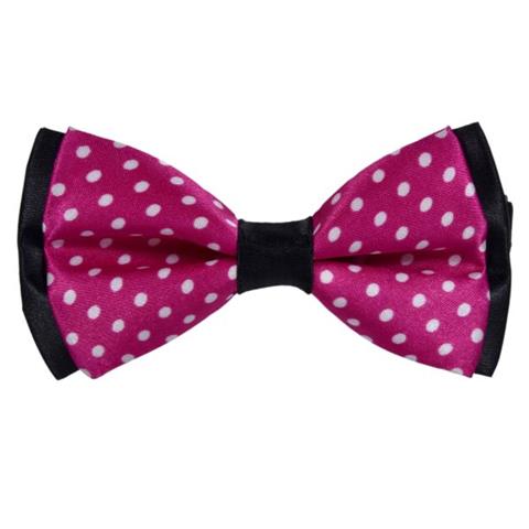 CORAL POLKA DOTS PINK BOW TIE OHMYBOW