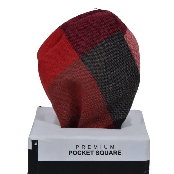RED CHECK DESIGN POCKET SQUARE OHMYBOW