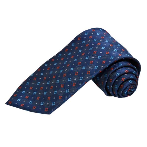 SPACE BLUE FLORAL PATTERN TIE OHMYBOW