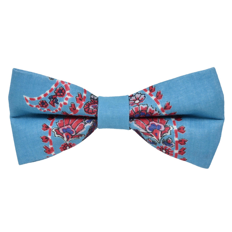 RED & BLUE PAISLEY PRINT BOW TIE – OHMYBOW