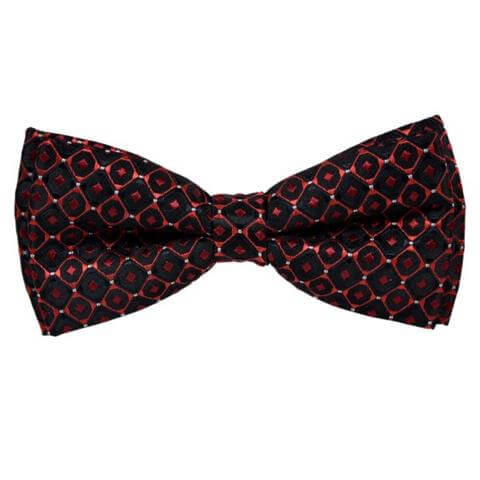 BLACK & RED 1920S ART DECO BOW TIE OHMYBOW