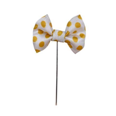 WHITE BOW PATTERN BROOCH OHMYBOW