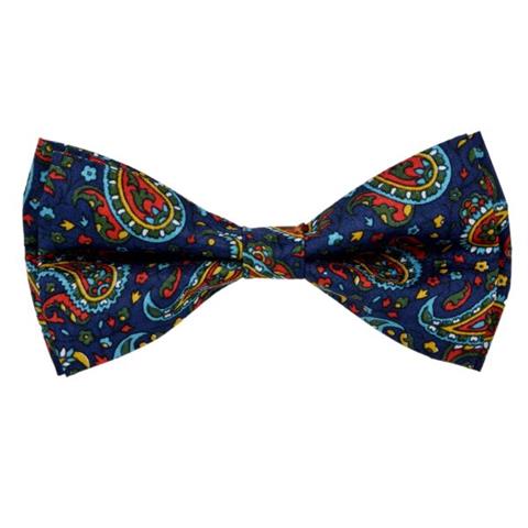 BLUE COLOURFUL MULTI REEF PRINT BOW TIE OHMYBOW