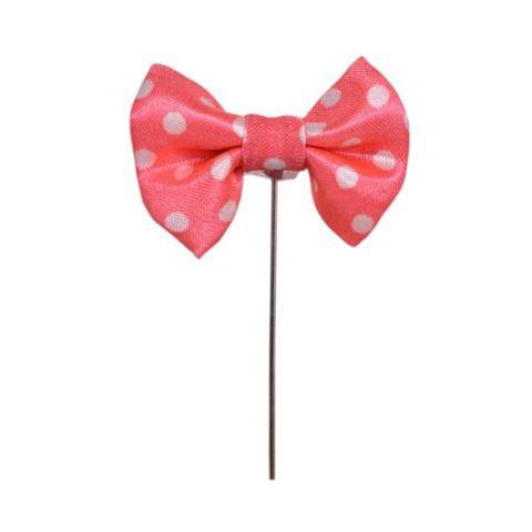 PUNCH PINK BOW DESIGNER BROOCH OHMYBOW