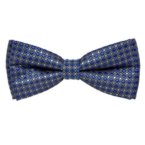 BLUE WHITE REPEAT PATTERN BOW TIE OHMYBOW
