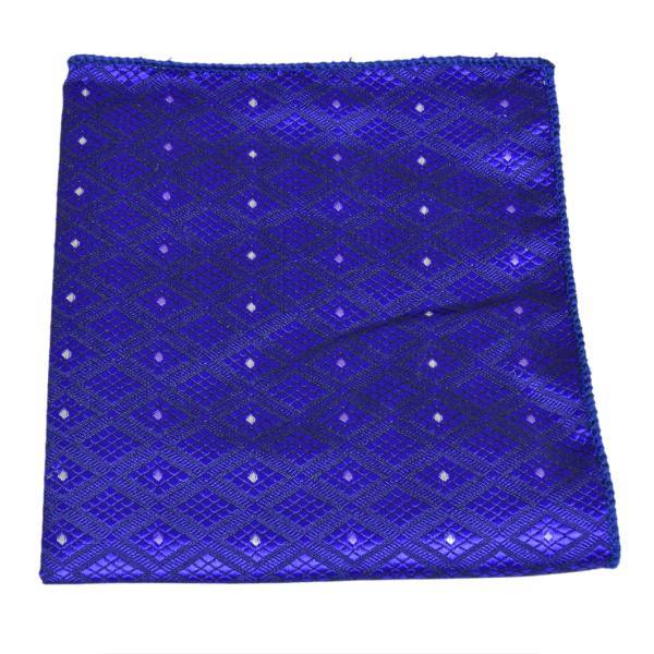 PERSIAN BLUE DOTTED PATTERN POCKET SQUARE OHMYBOW