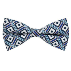 BABY BLUE ABSTRACT PATTERN BOWTIE OHMYBOW
