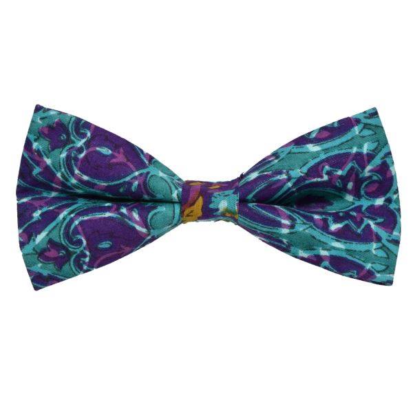 TEAL BLE PAISLEY PATTERN BOWTIE OHMYBOW
