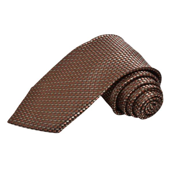 SOLID BROWN PATTERN TIE OHMYBOW