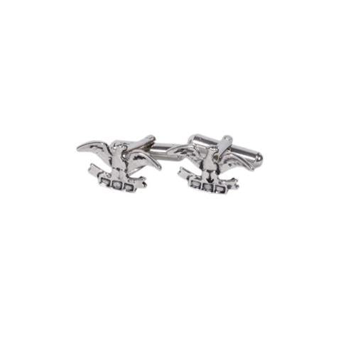 VULTURE SILVER PLATED CUFFLINKS OHMYBOW