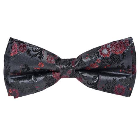 GREY FLORAL MEADOW LIBERTY COTTON BOW TIE OHMYBOW