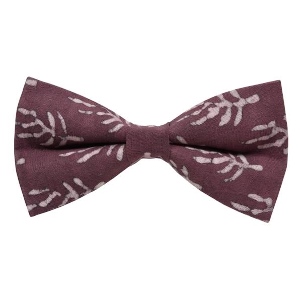 BROWN LAUREL PRINT BOW TIE OHMYBOW