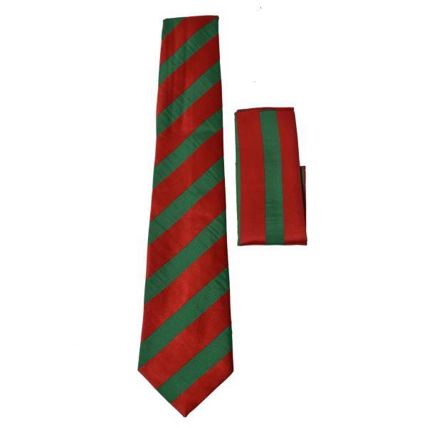 CHRISTMAS PATTERN SOLID TIE & POCKET SQUARE OHMYBOW