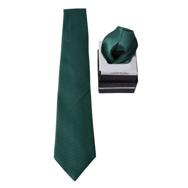 SATIN SOLID TIE AND POCKET SQUARE SET OHMYBOW
