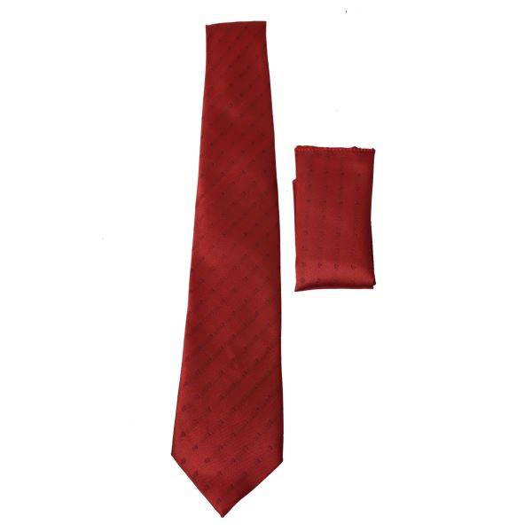 MAROON SIMPLE FLECK TIE & POCKET SQUARE OHMYBOW