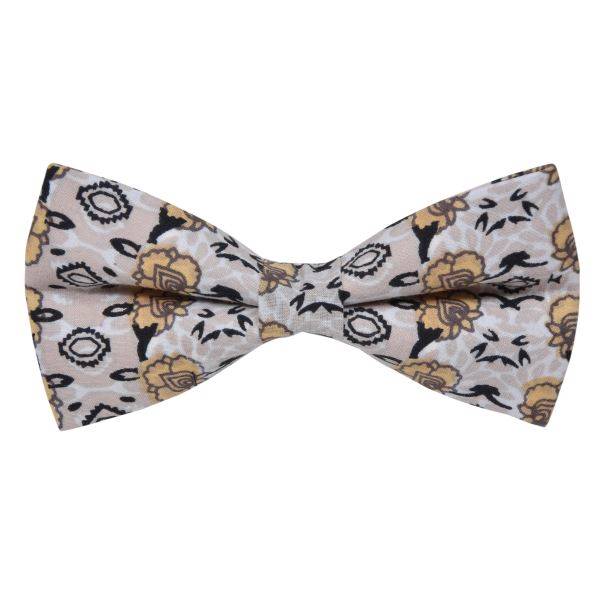WHITE WITH BLACK COMPOSITE PATTERN BOWTIE OHMYBOW