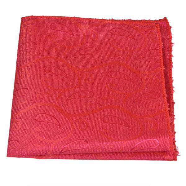 SOLID RED PATTERN POCKET SQUARE OHMYBOW