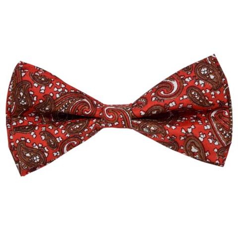 BURGUNDY RED PATTERN COTTON BOW TIE OHMYBOW