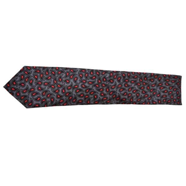 FOSSIL GREY RED PATTERNED TIE OHMYBOW