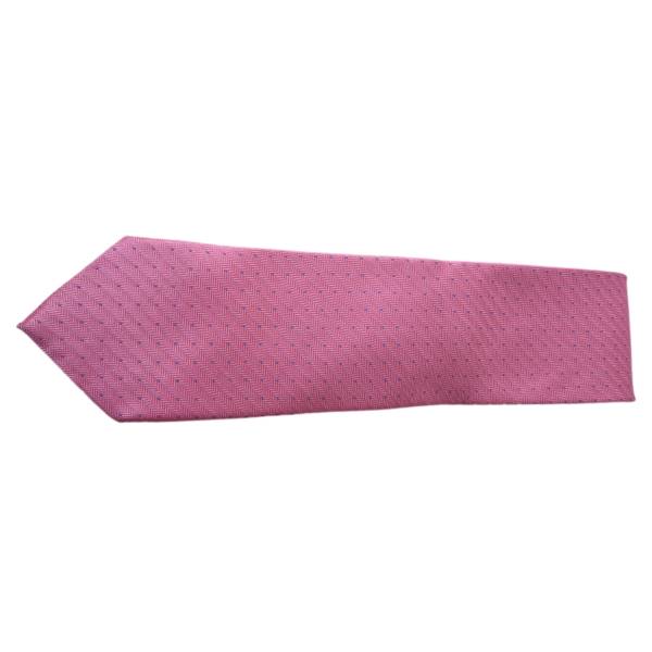 TAFFY PINK WITH BLUE DOTS PATTERN TIE OHMYBOW