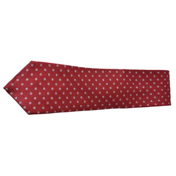 WINE RED DOTTED PATTERN TIE OHMYBOW