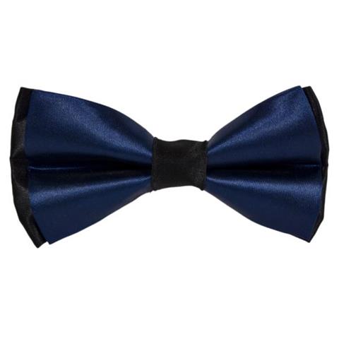 PLAIN SOLID COPPER BLUE SATIN BOW TIE OHMYBOW