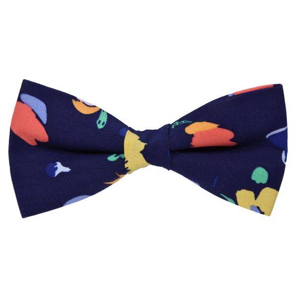 DARK BLUE ABSTRACT PATTERN BOWTIE OHMYBOW
